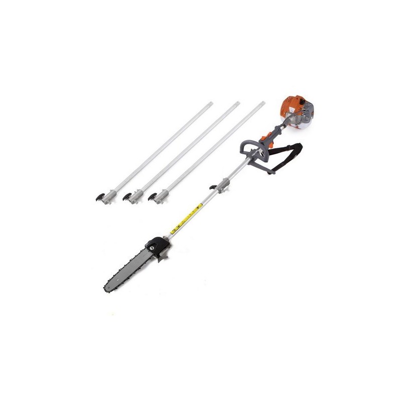 MOTOSIERRA PODADORA DE ALTURA PROFESIONAL CON 5 METROS, MOTOR 65CC Y 3 BARRAS EXTENSIBLES MOTOSIERRA PODADORA DE ALTURA PROFESIONAL CON 5 METROS, MOTOR 65CC Y 3 BARRAS EXTENSIBLES
